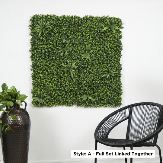 Large Square Faux Plant Wall Decor Set