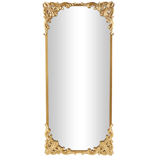 Tall Metal Ornate Baroque Floor Mirror, 66"