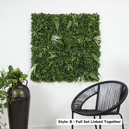 Large Square Faux Plant Wall Decor Set