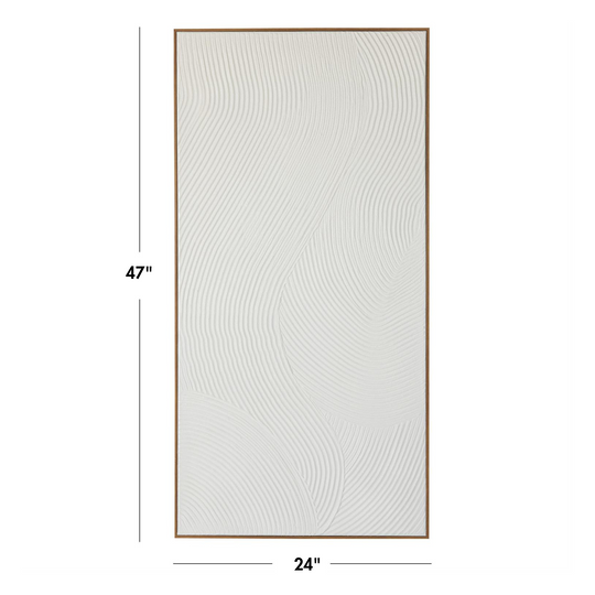 Geometric Art Deco Waved Line Art Set, 47"