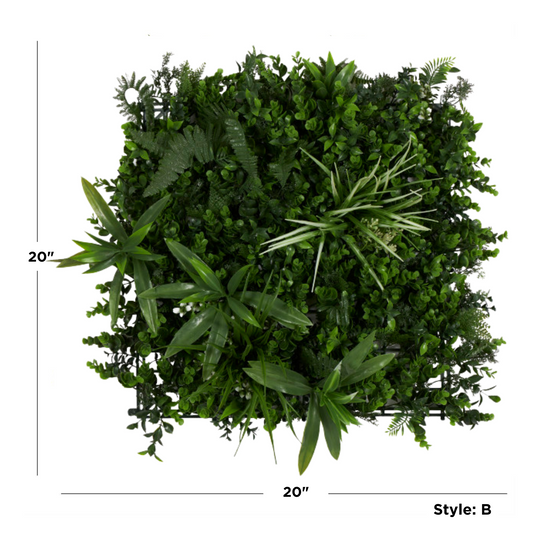 Large Square Faux Plant Wall Decor Set