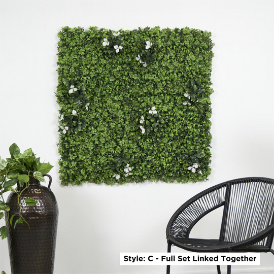 Large Square Faux Plant Wall Decor Set