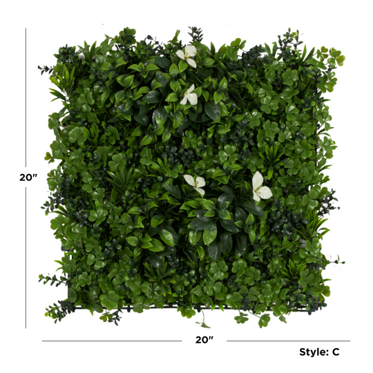 Large Square Faux Plant Wall Decor Set