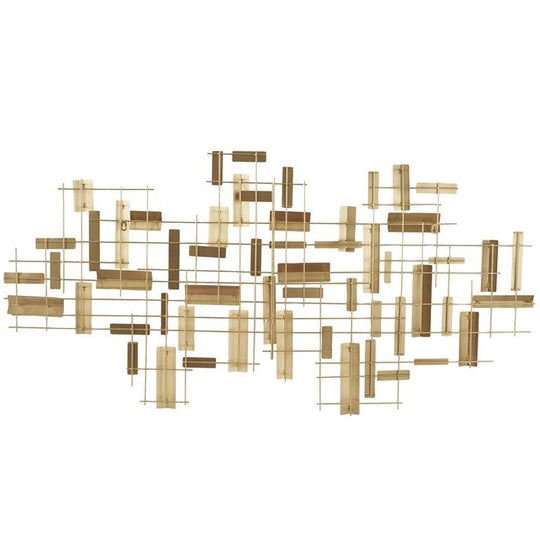 3D Wide Geometric Grid Wall Art