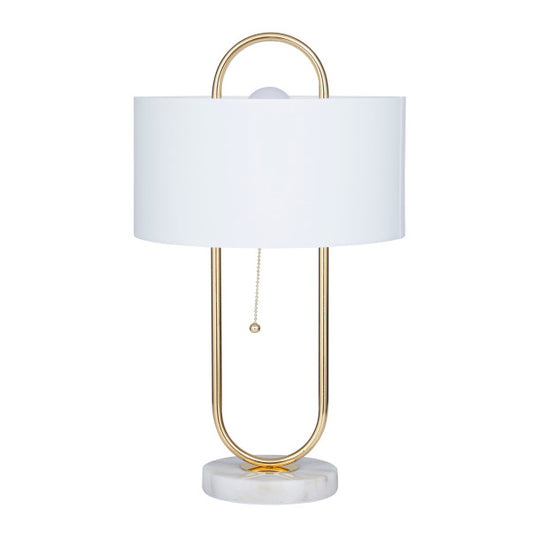 Metal Paper Clip Table Lamp with Marble Base