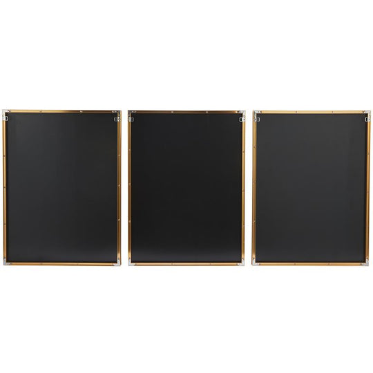 Geode Abstract Porcelain XL Wall Art with Gold Accents Set