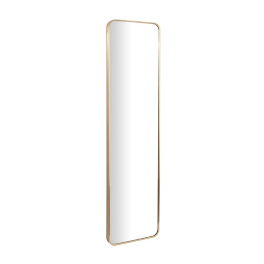 Thin Framed Wall Mirror with Rounded Corners, 59"