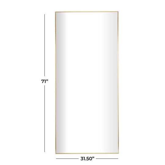 Metal Thin Framed Wall Mirror, 71"