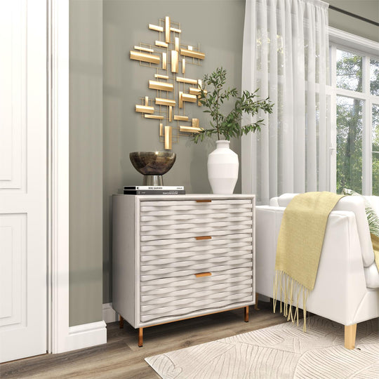 Geometric Metal Grid Wall Decor Set