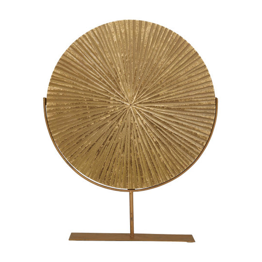 Starburst Carved Wooden Sculpture with Stand