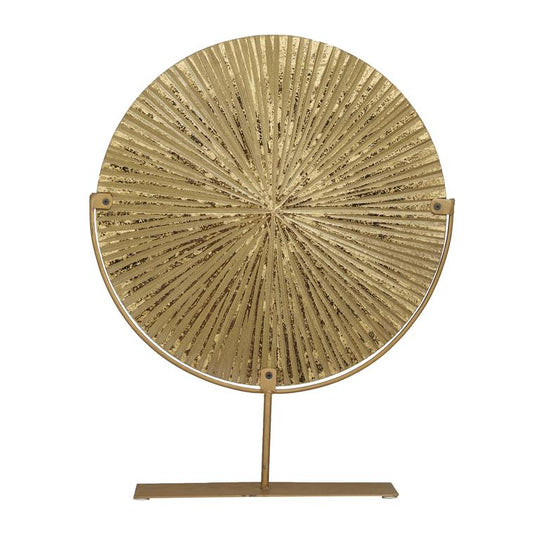 Starburst Carved Wooden Sculpture with Stand