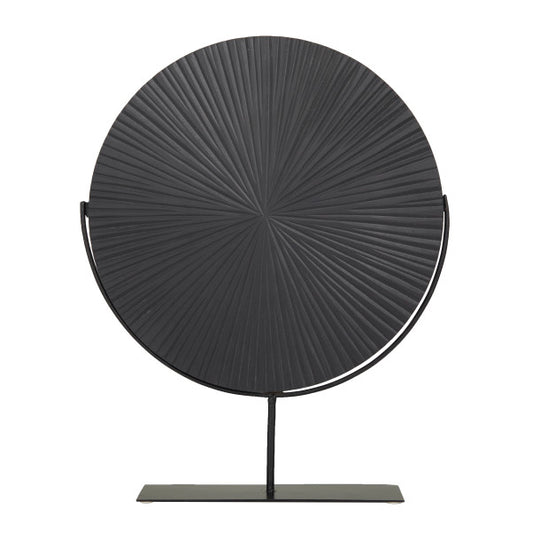 Starburst Carved Wooden Sculpture with Stand