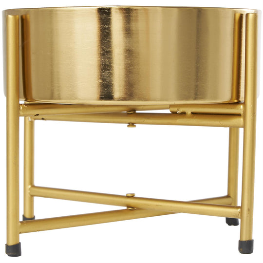 Large 4 Wick Scented Candle in Metal Bowl on Stand, 55 oz