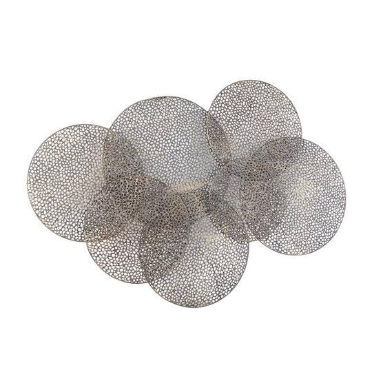 Distressed Overlapping Perforated Plates Wall Decor