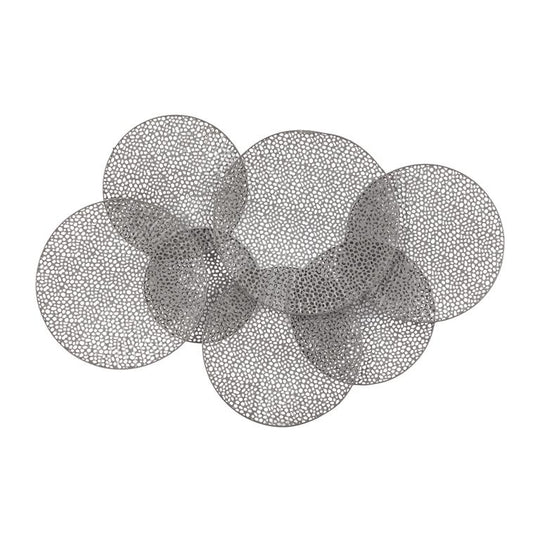 Distressed Overlapping Perforated Plates Wall Decor