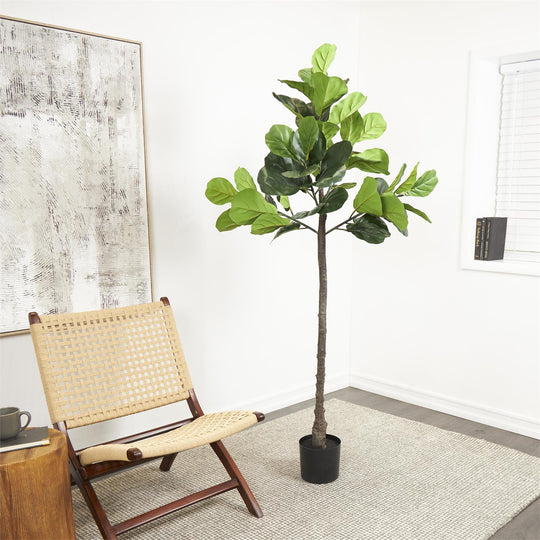 Tall Faux Fiddle Leaf Tree, 74"