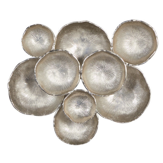 Textured Plate Collage Wall Decor with Uneven Edges