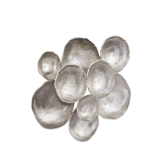 Textured Plate Collage Wall Decor with Uneven Edges