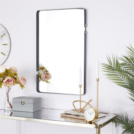 Thin Framed Wall Mirror, 32"