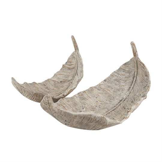 Rustic Textured Leaves Decorative Bowl Set