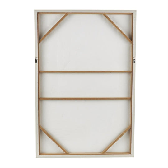 Distressed Abstract Textured Wall Art with Light Brown Frame