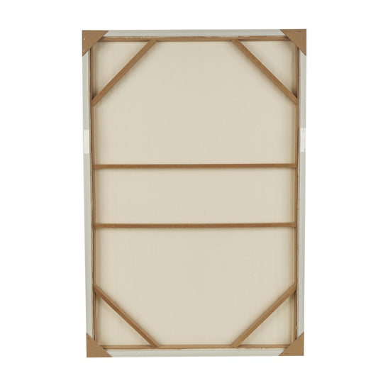 Abstract Lines Wall Art with Light Brown Frame