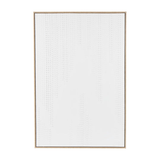 Hidden Matrix Code Wall Art with Light Brown Frame