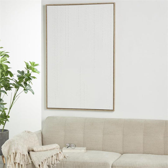 Hidden Matrix Code Wall Art with Light Brown Frame