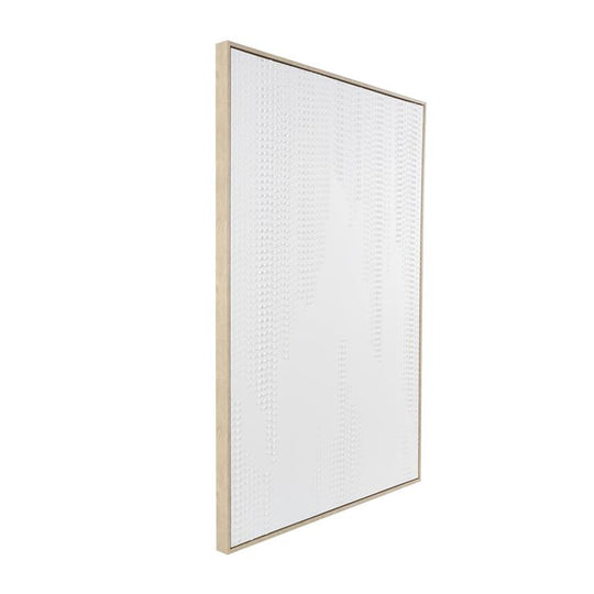 Hidden Matrix Code Wall Art with Light Brown Frame