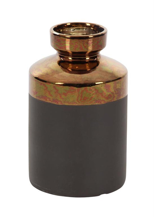Copper Colorblock Topped Ceramic Vase Set