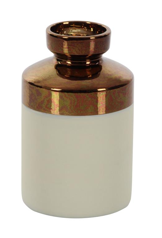 Copper Colorblock Topped Ceramic Vase Set