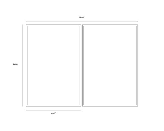 XL Ocean Horizon Wall Art Set with Silver Frame
