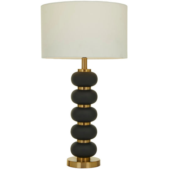 Metal Orbs Style Base Table Lamp with Drum Shade