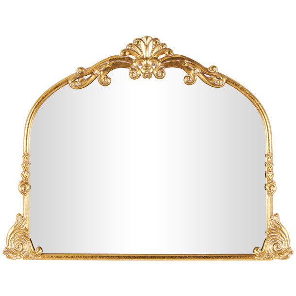 Metal Ornate Arched Baroque Wall Mirror