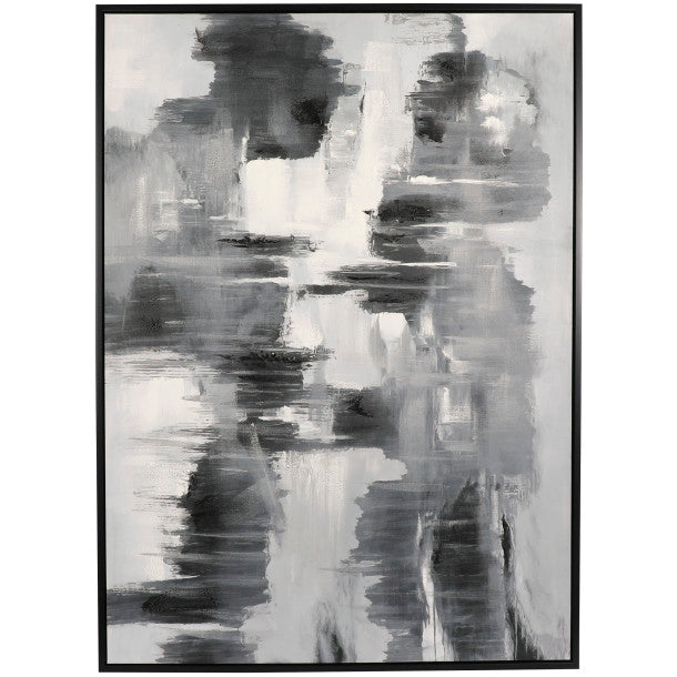 Shadow Movement Abstract XL Wall Art with Black Frame