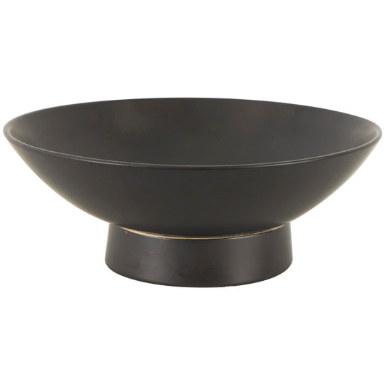 Wide Ceramic Bowl with Elevated Base