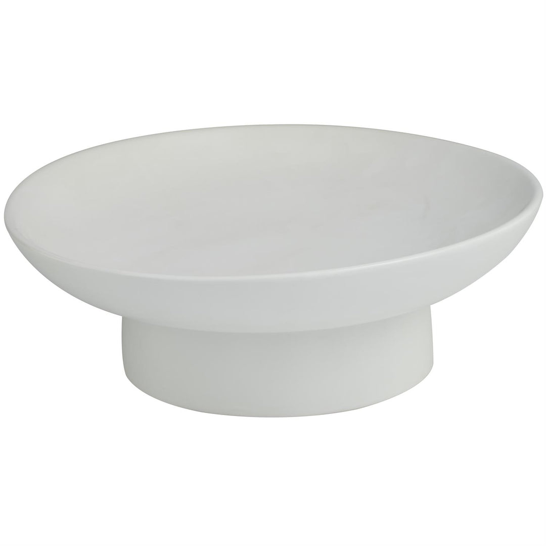 Wide Ceramic Bowl with Elevated Base