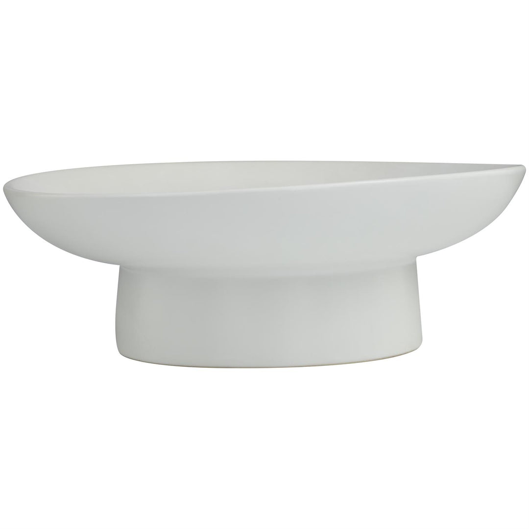 Wide Ceramic Bowl with Elevated Base