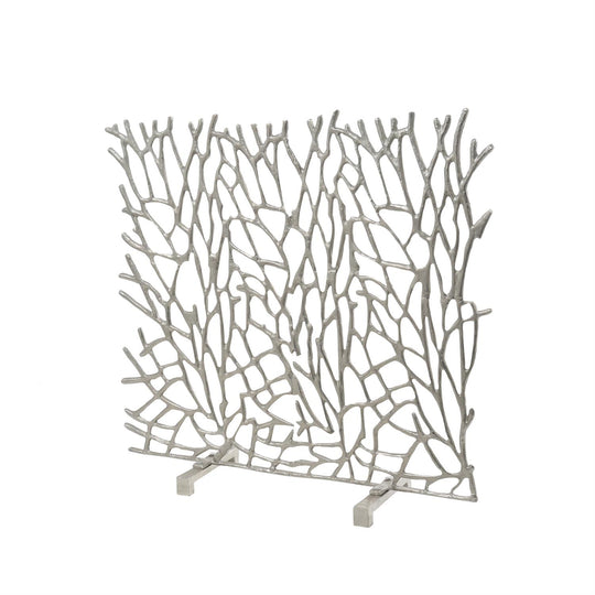 Coral Inspired Metal Fireplace Screen