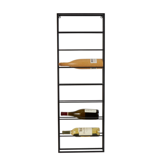 Metal 8 Bottle Wall Wine Rack, Open Frame