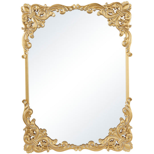 Metal Floral Ornate Baroque Wall Mirror