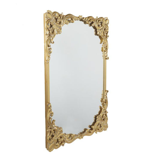 Metal Floral Ornate Baroque Wall Mirror