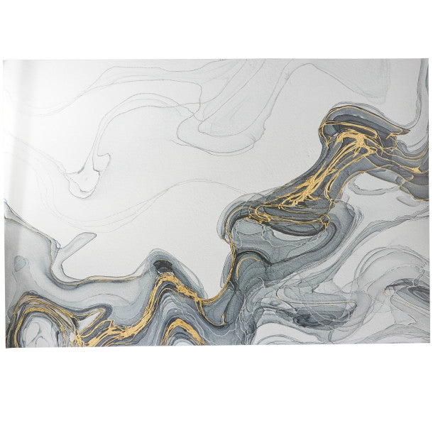 Geode Waves XL Canvas Wall Art with Gold Accents