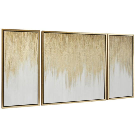 XL Ombre Textured Wall Art with Gold Frame Set