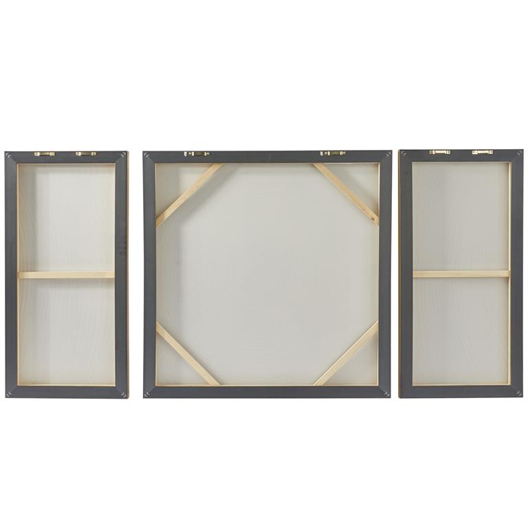 XL Ripple Textured Wall Art with Gold Frame Set