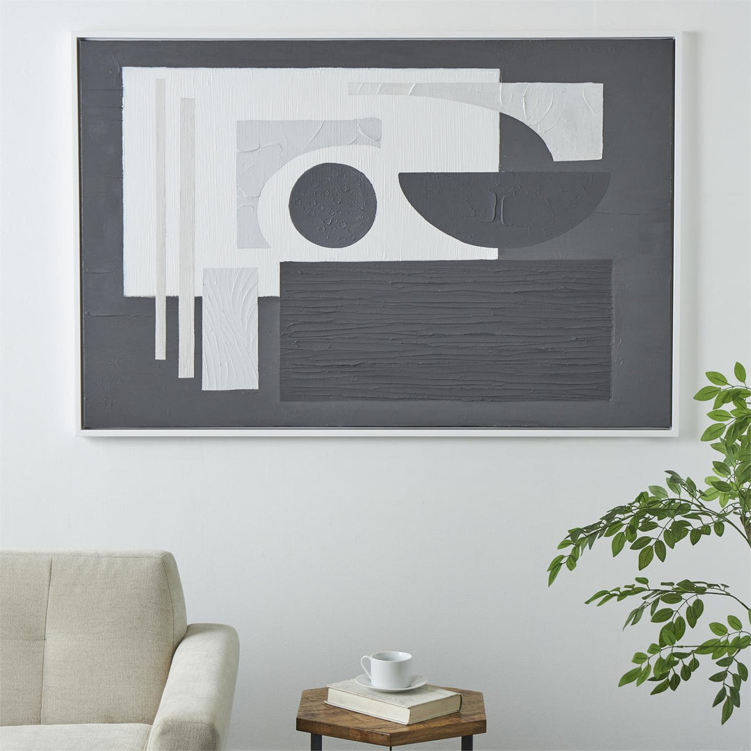 XL Block Art Geometric Textured Wall Art