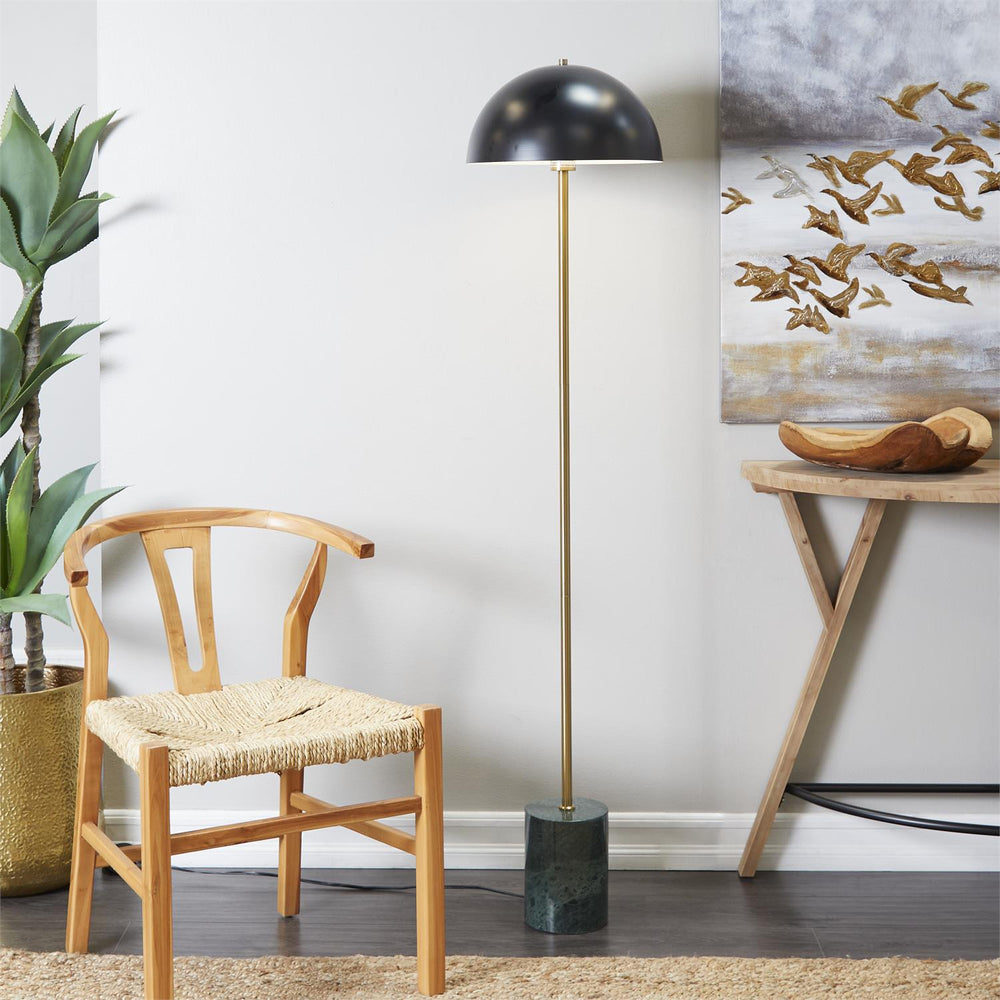 Umbrella Style Floor Lamp with Marble Base