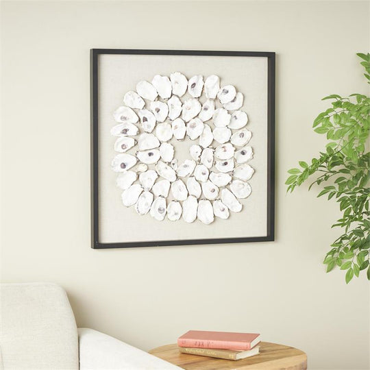 Handmade Shell Display Square Wall Decor Set, 28"