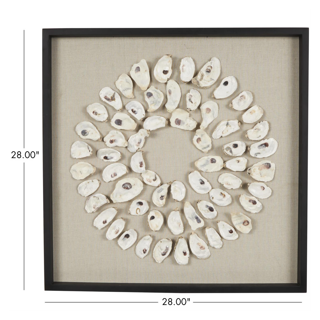 Handmade Shell Display Square Wall Decor Set, 28"