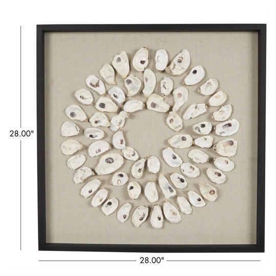 Handmade Shell Display Square Wall Decor Set, 28"